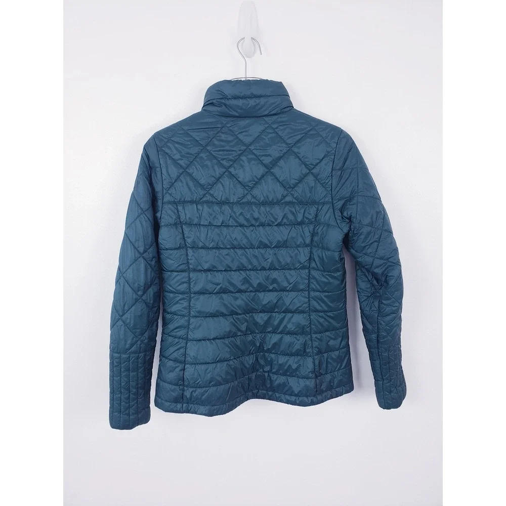 Patagonia Women's Radalie Jacket Green Quilted Full Zip Nano Puff Size Small